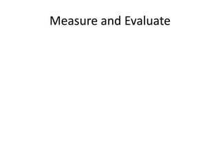 Measure and Evaluate
 