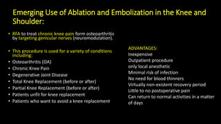 Shouder Rfa Radiological techniques in Pain management | PPTX