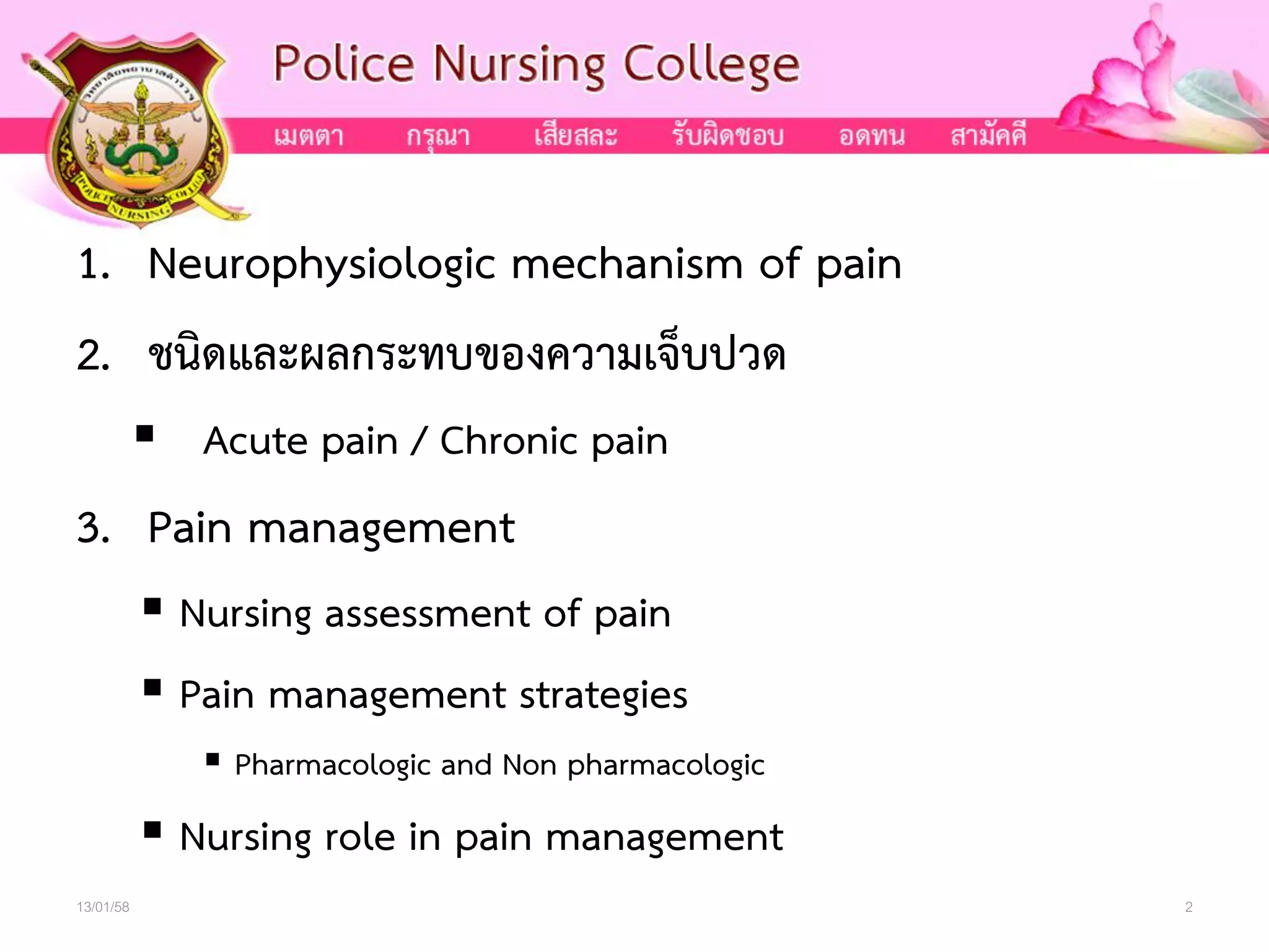 Pain management nursing for student nurses | PDF