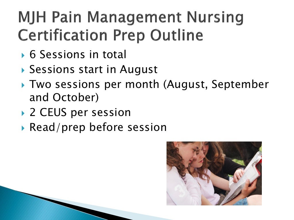 Pain management certification session 1