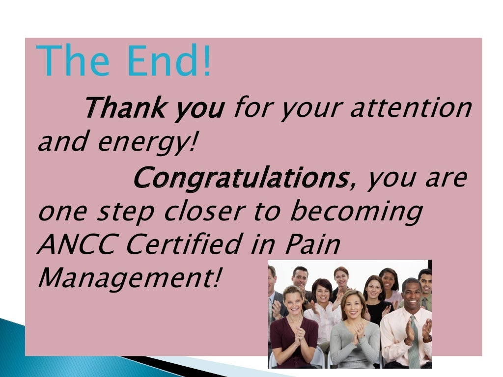 Pain management certification session 1