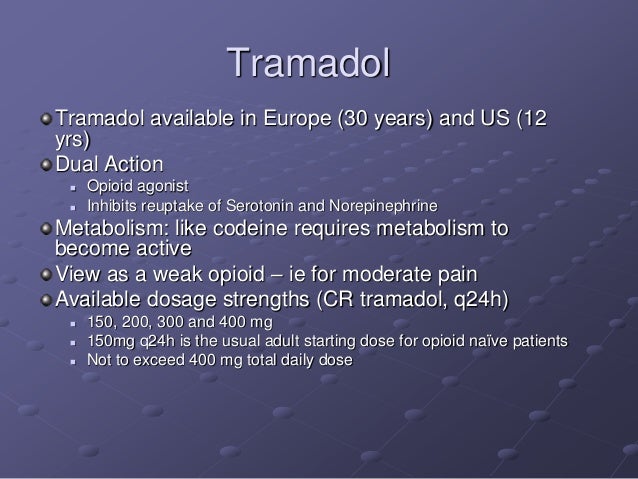 Dementia with elderly tramadol the in