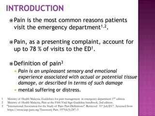 Overview on medication in pain management at emergency department | PDF