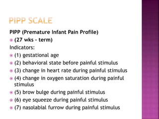 Pipp Chart Pain management in neonates | PPTX