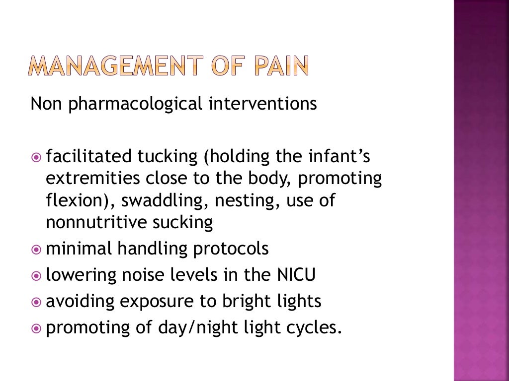 Pain management in neonates