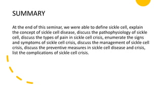 PAIN MANAGEMENT IN SICKLE CELL DISEASE AND CRISIS.pptx