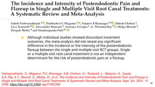 Multiple Visit Rct Pre and post Pain Management in Endodontics | PPTX