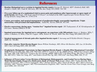 Pain and Neuralgia After Hernia Surgery: Can It Be Avoided? And How Do ...