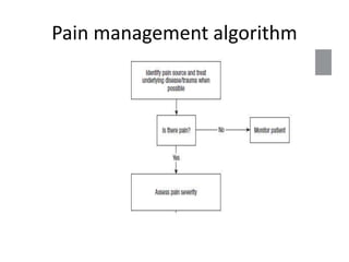 Pain management algorithm
 