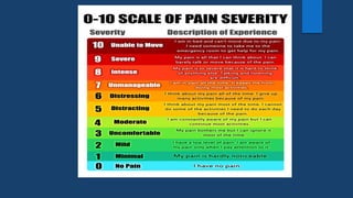 How to use the Pain Scale for your client