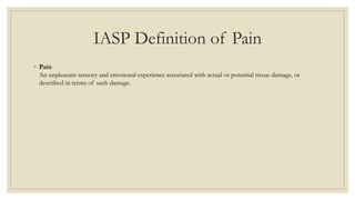 Pain Pathophysiology Overview | PPTX