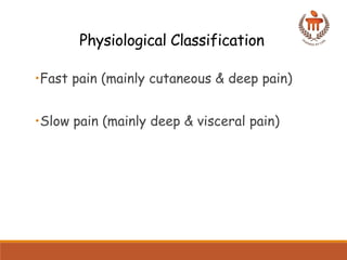 Comprehensive Overview of Pain Pathways and Analgesic Mechanisms in ...