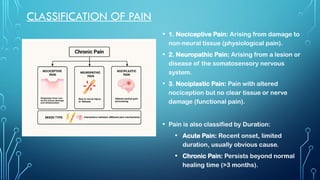 Comprehensive Overview of Pain Pathways and Chronic Pain Mechanisms | PPTX