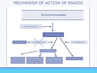MECHANISM OF ACTION OF NSAIDS
 