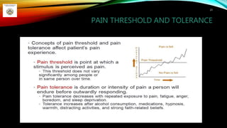 PAIN THRESHOLD AND TOLERANCE
23
 
