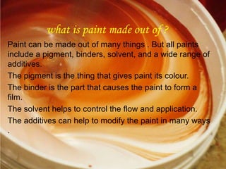 what is paint made of pigment and binder what is paint made of pigment and binder