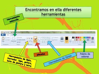 Encontramos en ella diferentes
herramientas

 