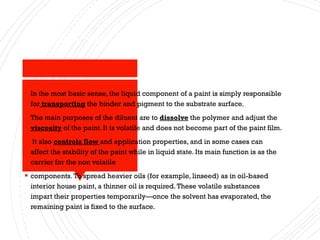 Main Paint Components Paint Industry | PDF