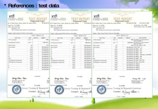 * References : test data 