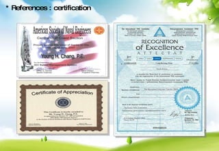 * References : certification 