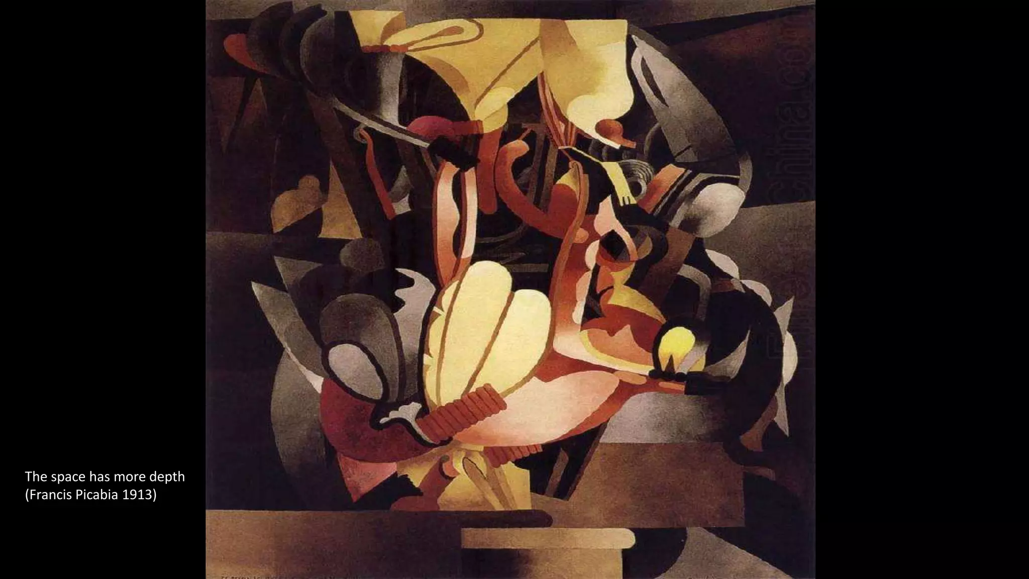 The space has more depth
(Francis Picabia 1913)