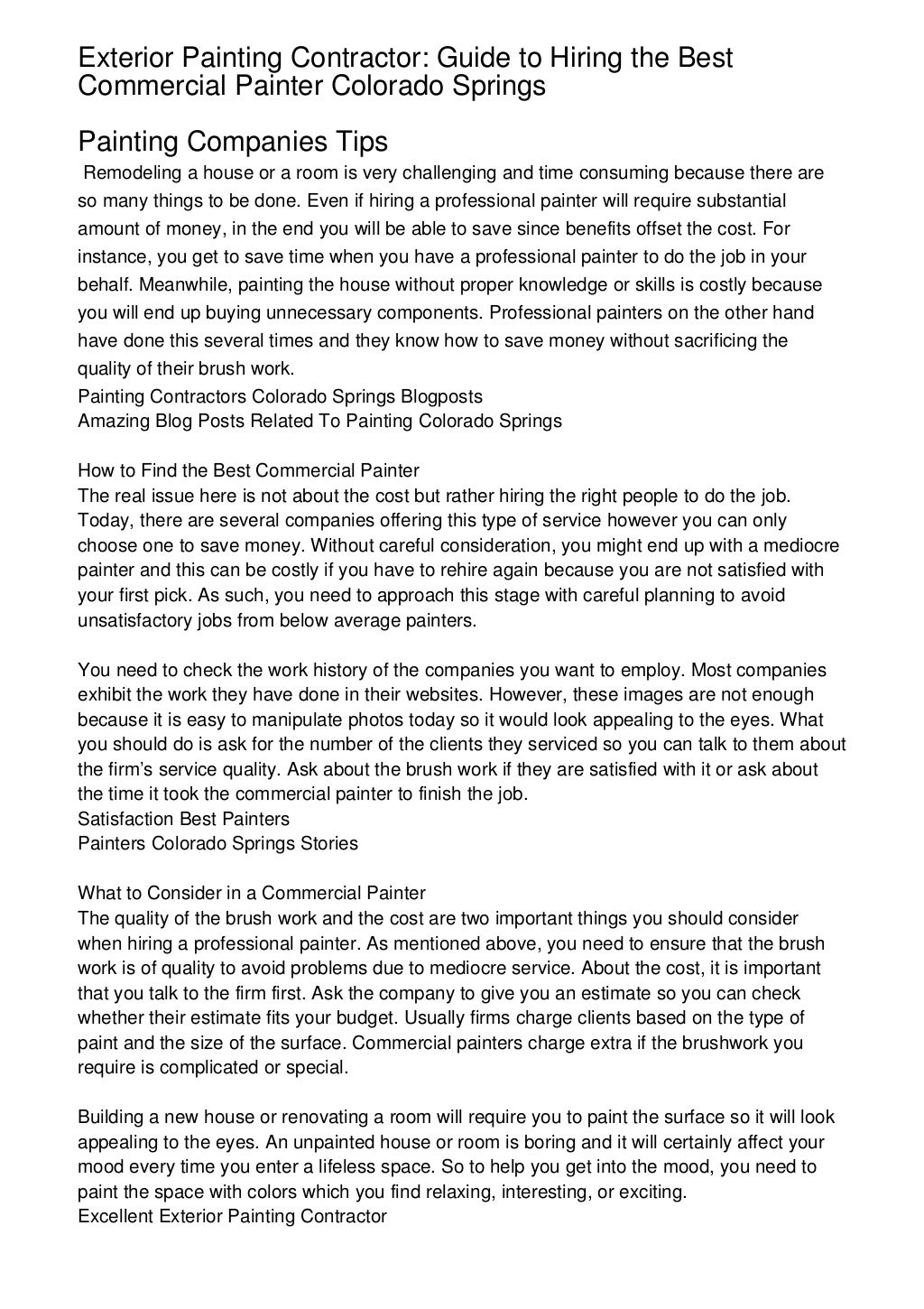 Exterior Painting Contractor: Guide to Hiring the Best Commercial Pai…