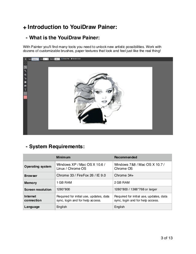 Youidraw Painter User Guide online Paint tool