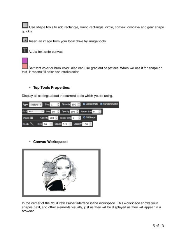 Youidraw Painter User Guide online Paint tool