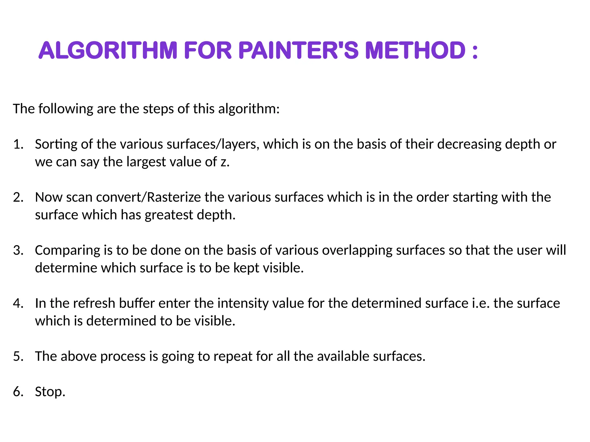 Painter's Algorithm https://www old.pptx | Graphics Software | Computer ...