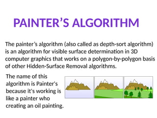 Painter's Algorithm https://www old.pptx | Graphics Software | Computer ...