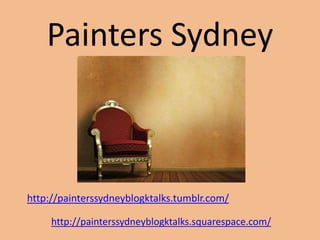 Painters Sydney



http://painterssydneyblogktalks.tumblr.com/

     http://painterssydneyblogktalks.squarespace.com/
 