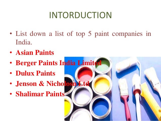 Paint industry in India