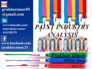 Prakhar Omar
PIBM, Pune
2017-19
prakharomar05
@gmail.com
www.linkedin.com/
in/prakhar-omar-
b24158129
www.facebook.com
/prakhar.omar.33
 