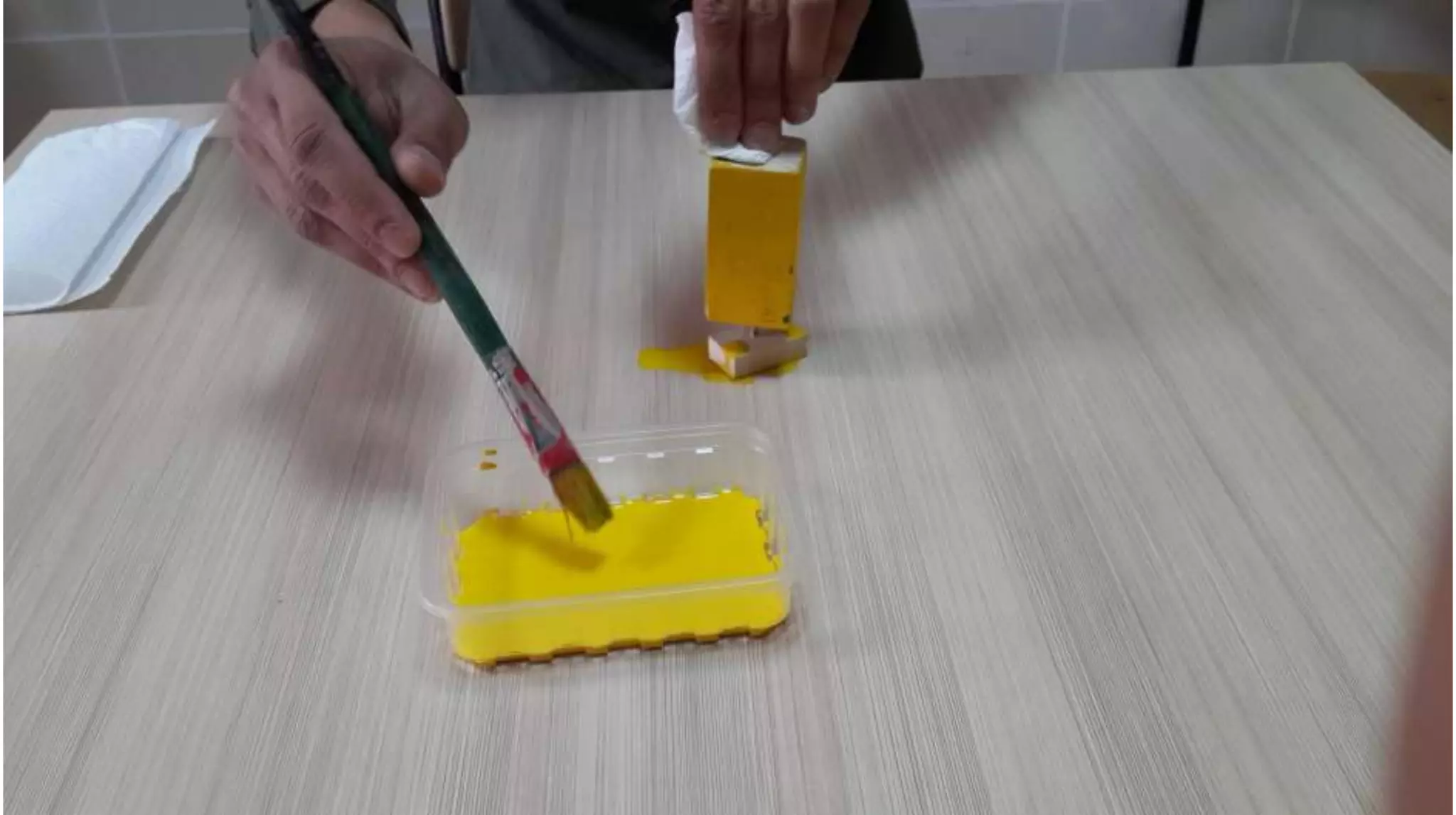 Painting a wood - work skills