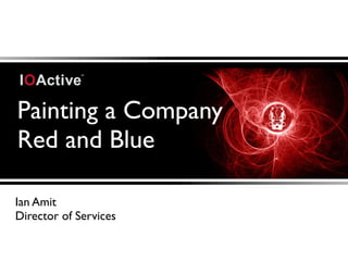 Painting a Company
Red and Blue
Ian Amit	

Director of Services
 