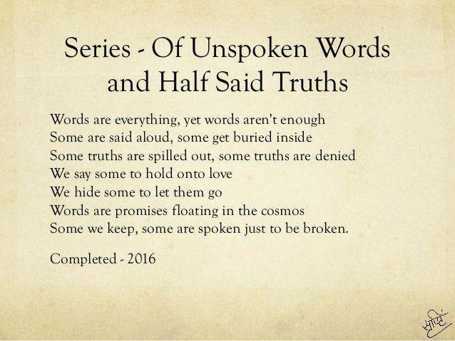 Paintings By Srushti 2016 Of Unspoken Words And Half Said - 