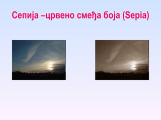 Сепија –црвено смеђа боја ( Sepia ) 