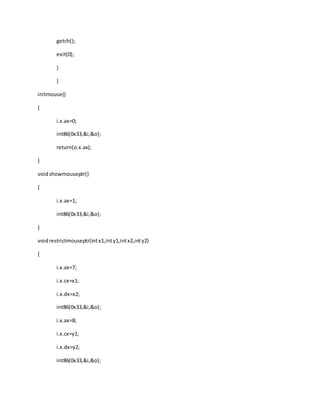 Paint program in c language | DOCX