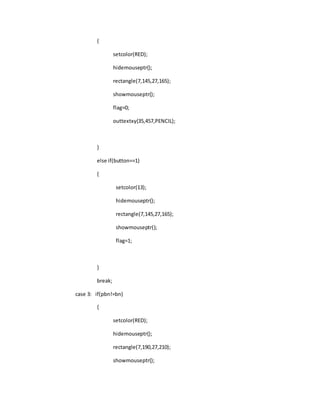 Paint program in c language | DOCX