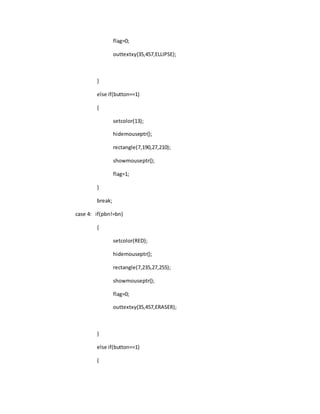 Paint program in c language | DOCX
