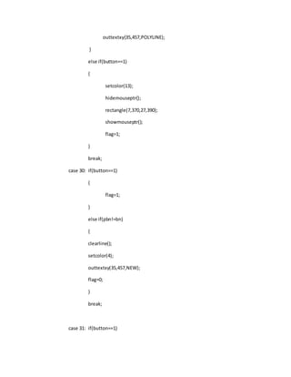 Paint program in c language | DOCX