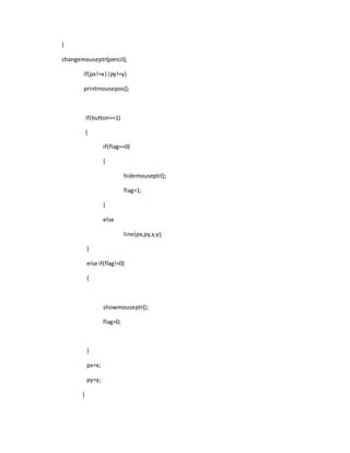 Paint program in c language | DOCX