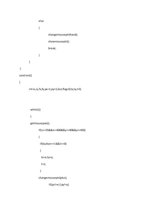 Paint program in c language | DOCX