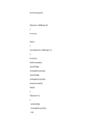 Paint program in c language | DOCX