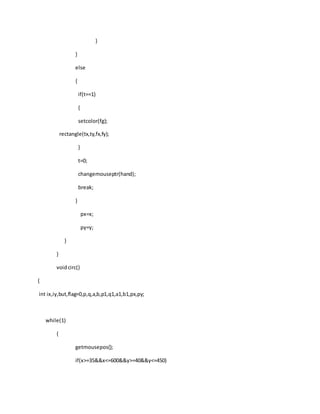 Paint program in c language | DOCX
