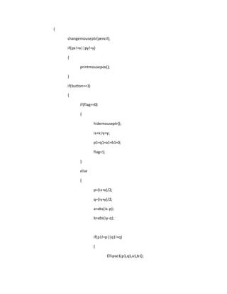 Paint program in c language | DOCX