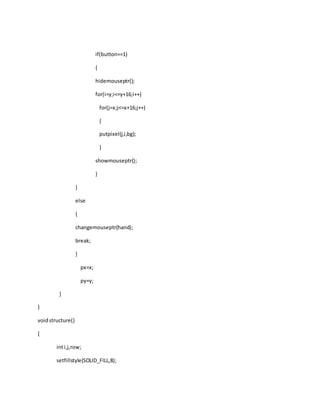 Paint program in c language | DOCX