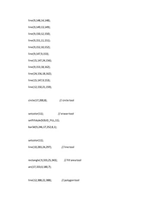 Paint program in c language | DOCX