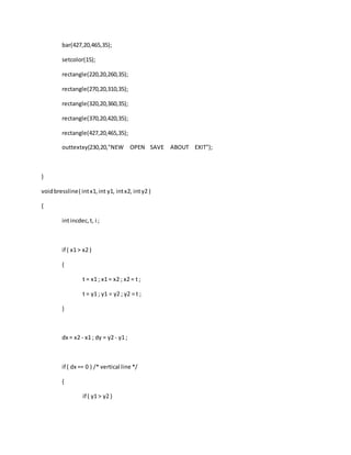 Paint program in c language | DOCX