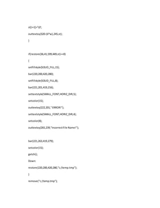 Paint program in c language | DOCX